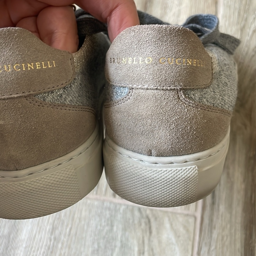 Brunello Cuchinelli Gorgeous Tennis Shoes 37 1/2. EUC - Picture 3 of 8